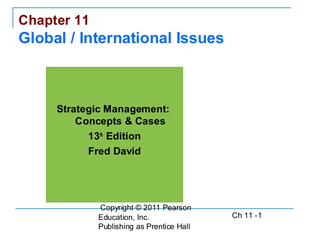 Global Issues Strategic Management Ppt